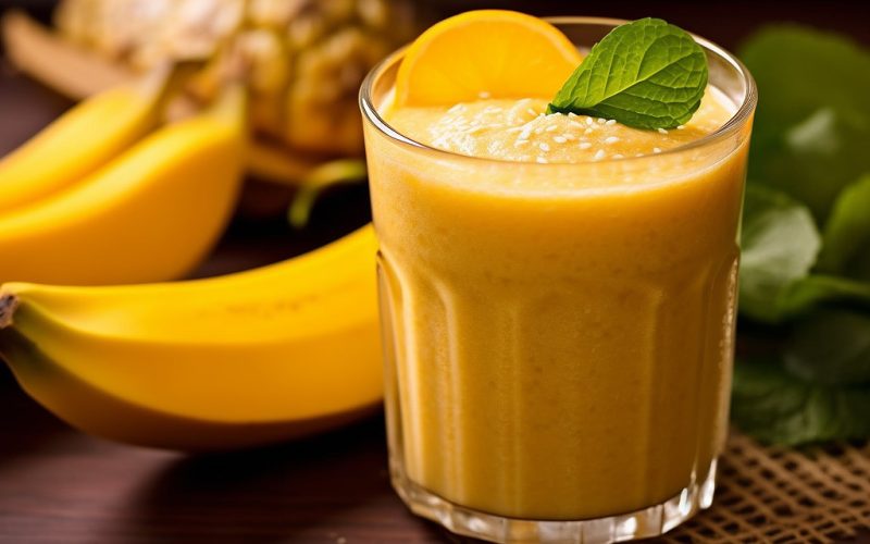 Recette Smoothie tropical (mangue, ananas, banane)